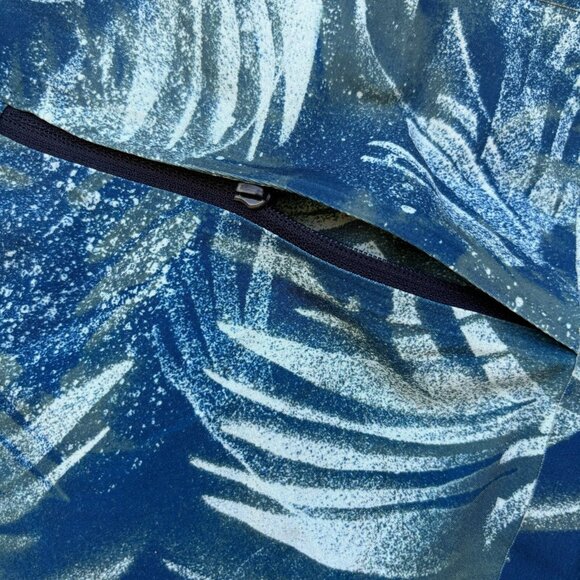 LULULEMON Current State Board Shorts Blue Splatter Tropical Palm Swim - Picture 5 of 8